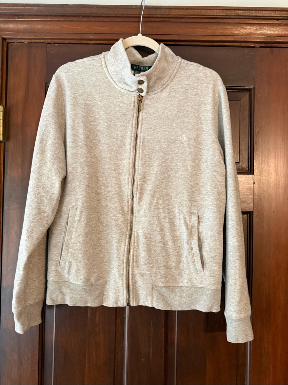Ralph Lauren Heather Gray Zip-Up Track Jacket